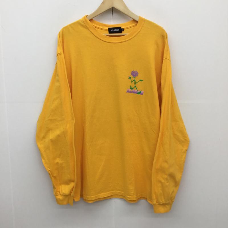 エクストララージ XLARGE Tシャツ 長袖 XLARGE 長袖Tシャツ　101208011012 XL ロゴ、文字 X プリント 黄 / イエロー /  メンズ USED 古着 中古 10128204