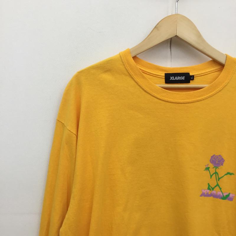 エクストララージ XLARGE Tシャツ 長袖 XLARGE 長袖Tシャツ　101208011012 XL ロゴ、文字 X プリント 黄 / イエロー /  メンズ USED 古着 中古 10128204
