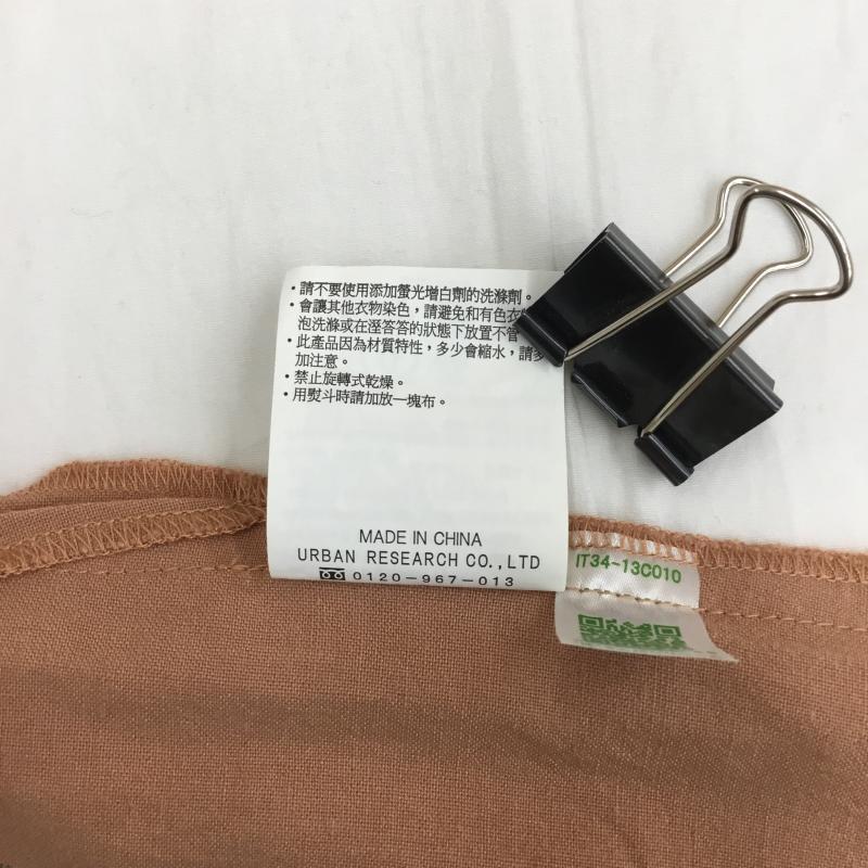 アイテムズ アーバンリサーチ ITEMS URBAN RESEARCH シャツ、ブラウス 長袖 URBAN RESEARCH リネン混オープンカラーシャツ　IT34-13CO10 L 刺繍 茶 / ブラウン /  メンズ USED 古着 中古 10128205