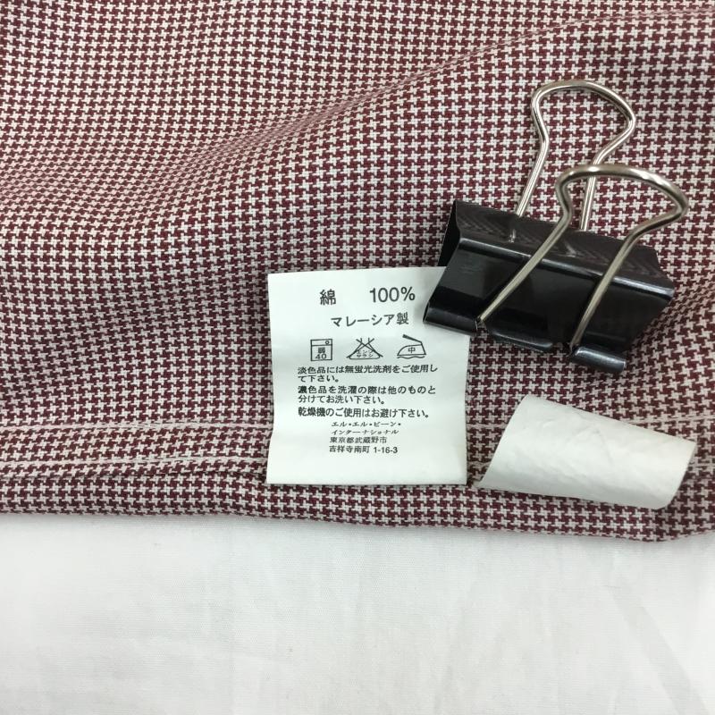 エルエルビーン L.L.Bean シャツ、ブラウス 長袖 L.L.Bean ボタンダウンシャツ XS 千鳥格子 赤 / レッド / X 白 / ホワイト /  メンズ USED 古着 中古 10128206