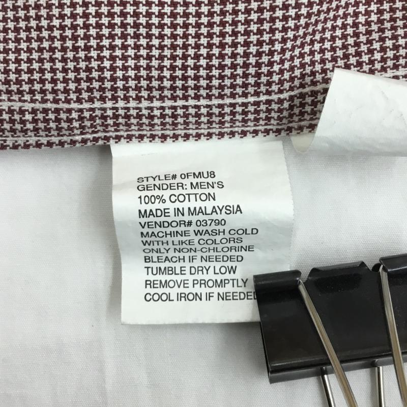 エルエルビーン L.L.Bean シャツ、ブラウス 長袖 L.L.Bean ボタンダウンシャツ XS 千鳥格子 赤 / レッド / X 白 / ホワイト /  メンズ USED 古着 中古 10128206