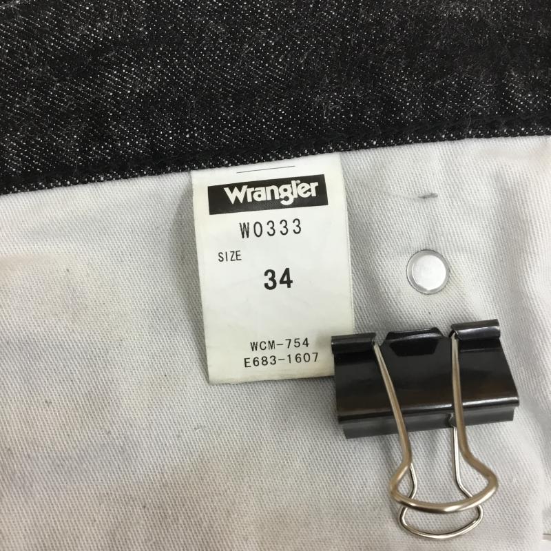 ラングラー Wrangler パンツ デニム、ジーンズ Wrangler デニムパンツ　W0333 34 ワンポイント 黒 / ブラック /  メンズ USED 古着 中古 10128213