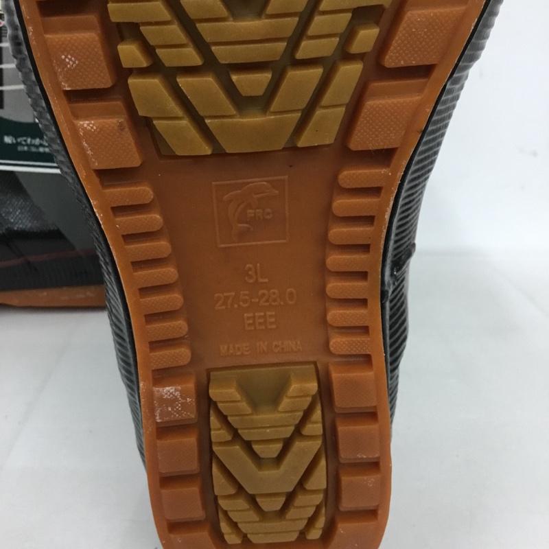 古着 USED シューズ シューズ カルサーエース 安全長靴 福山ゴム 3L 作業用長靴 3L ロゴ、文字 黒 / ブラック /  メンズ USED 古着 中古 10128220