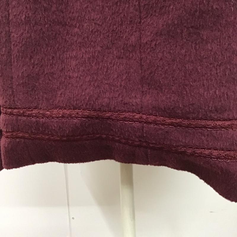 アクシーズファム axes femme コート コート一般 L 無地 えんじ / ワインレッド /  レディース USED 古着 中古 10128221