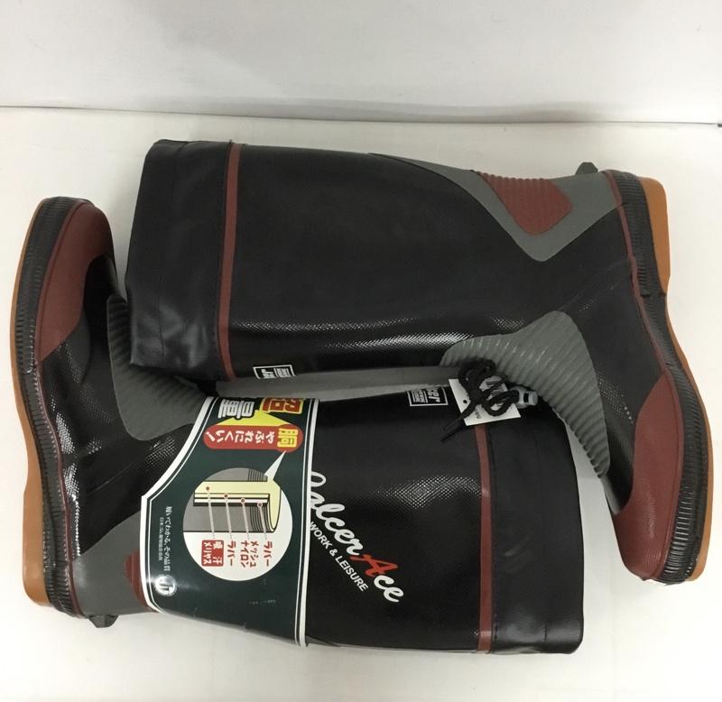 古着 USED シューズ シューズ カルサーエース 安全長靴 福山ゴム 3L 作業用長靴 3L ロゴ、文字 黒 / ブラック /  メンズ USED 古着 中古 10128224