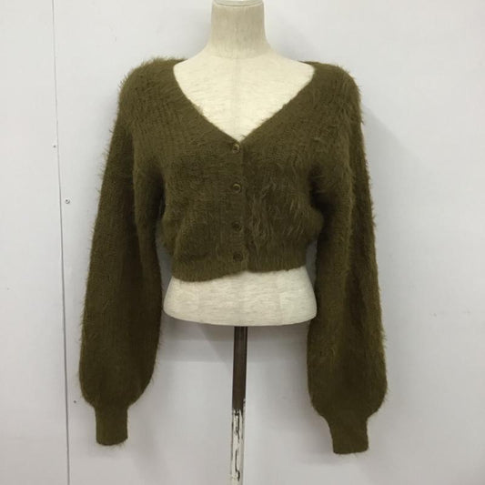 アルシーヴ archives カーディガン 長袖 M 無地 カーキ / カーキ /  レディース USED 古着 中古 10128225
