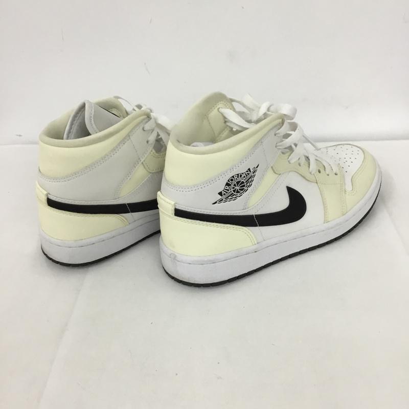 ナイキ NIKE スニーカー スニーカー BQ6472-121 WMNS AIR JORDAN 1 MID 24.5cm 箱有 24.5cm ロゴ、文字 白 / ホワイト / X オフホワイト / オフホワイト / X 黒 / ブラック /  レディース USED 古着 中古 10128228