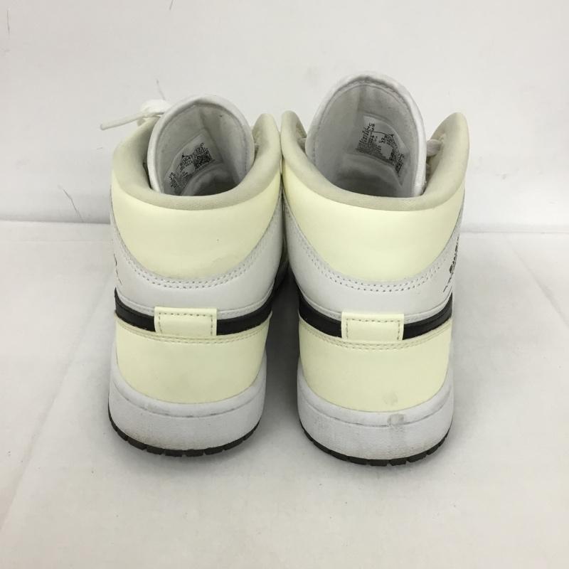 ナイキ NIKE スニーカー スニーカー BQ6472-121 WMNS AIR JORDAN 1 MID 24.5cm 箱有 24.5cm ロゴ、文字 白 / ホワイト / X オフホワイト / オフホワイト / X 黒 / ブラック /  レディース USED 古着 中古 10128228