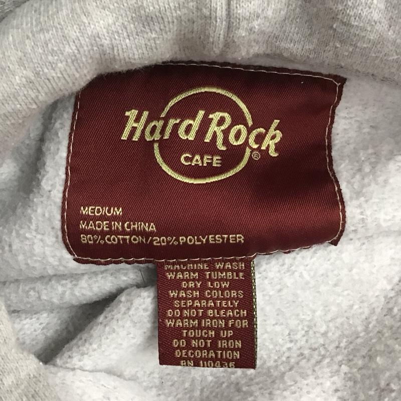 ハードロックカフェ HARD ROCK CAFE パーカー 長袖 フーディ M プリント 灰 / グレー /  レディース USED 古着 中古 10128229