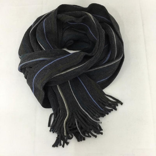 ダッパーズ DAPPER S マフラー マフラー フリンジ ストライプ 灰 / グレー /  メンズ USED 古着 中古 10128232
