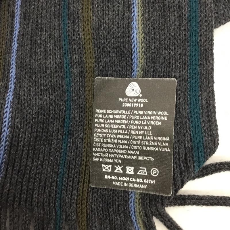 ダッパーズ DAPPER S マフラー マフラー フリンジ ストライプ 灰 / グレー /  メンズ USED 古着 中古 10128232