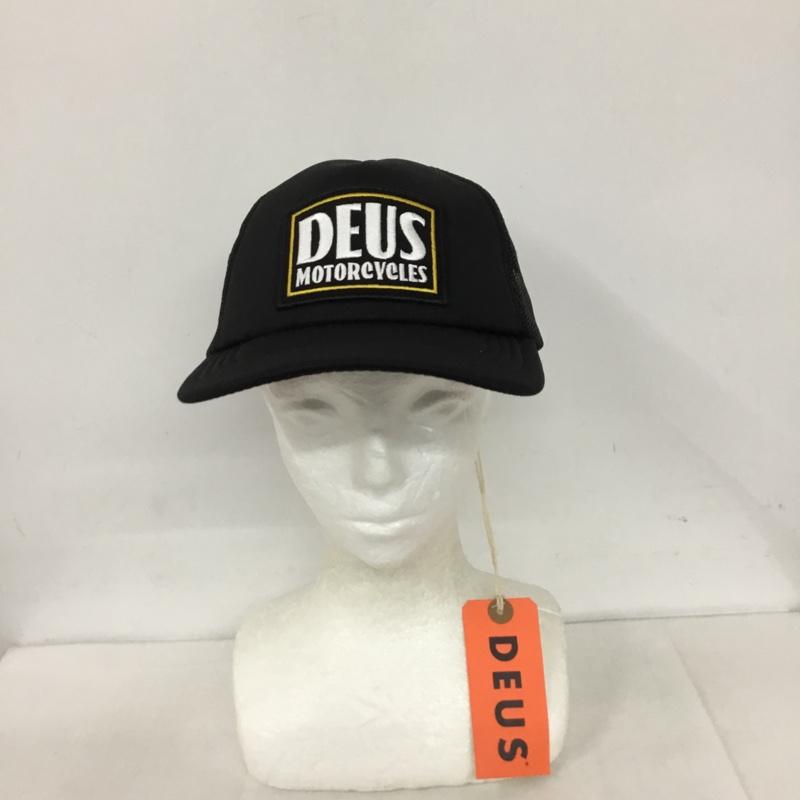 デウスエクスマキナ DEUS EX MACHINA 帽子 キャップ DMP2271541 スナップバック メッシュキャップ ロゴ、文字 黒 / ブラック /  メンズ USED 古着 中古 10128234