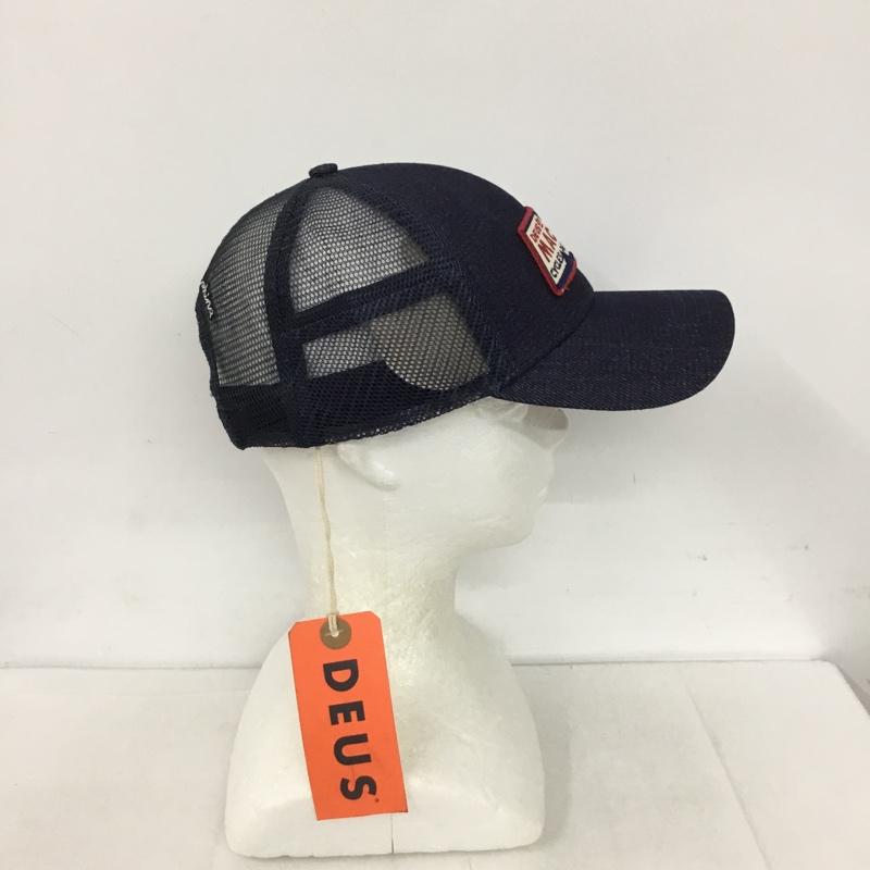 デウスエクスマキナ DEUS EX MACHINA 帽子 キャップ DMP2271519 メッシュキャップ Union Trucker ロゴ、文字 インディゴ / インディゴ /  メンズ USED 古着 中古 10128240
