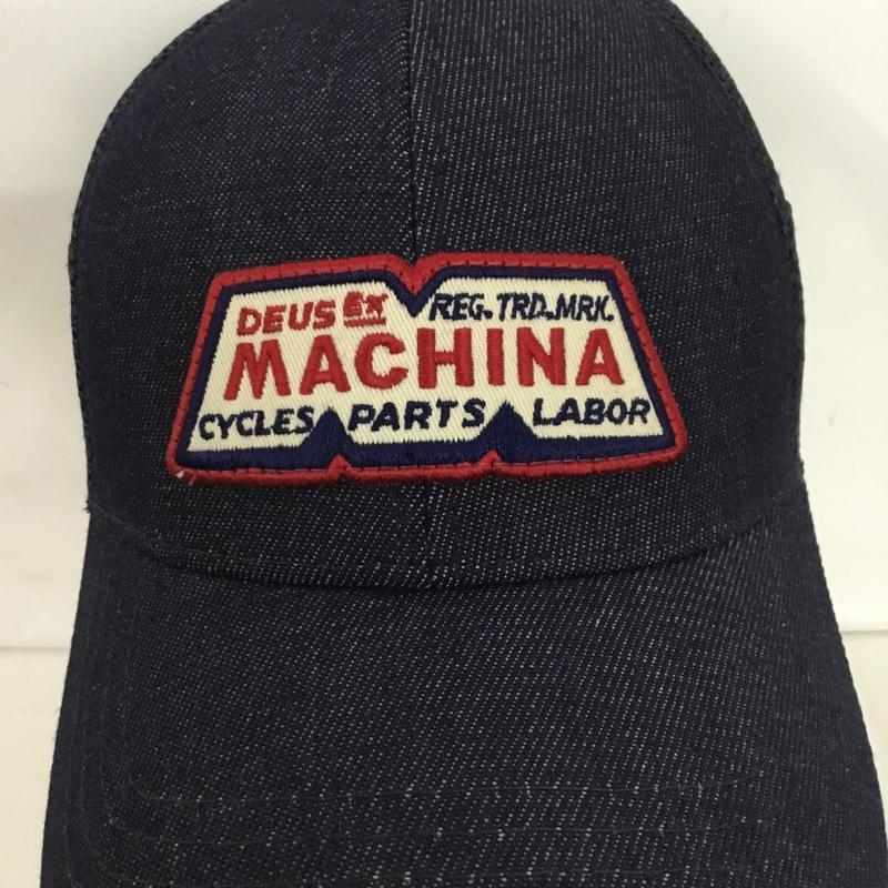 デウスエクスマキナ DEUS EX MACHINA 帽子 キャップ DMP2271519 メッシュキャップ Union Trucker ロゴ、文字 インディゴ / インディゴ /  メンズ USED 古着 中古 10128240