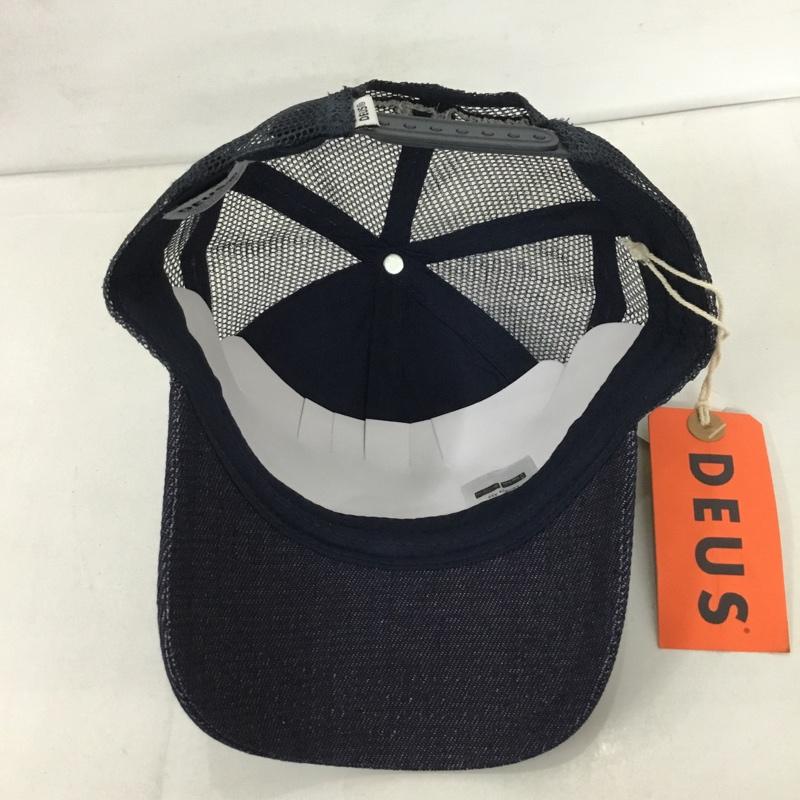 デウスエクスマキナ DEUS EX MACHINA 帽子 キャップ DMP2271519 メッシュキャップ Union Trucker ロゴ、文字 インディゴ / インディゴ /  メンズ USED 古着 中古 10128240