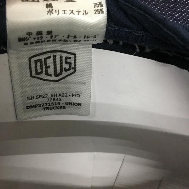 デウスエクスマキナ DEUS EX MACHINA 帽子 キャップ DMP2271519 メッシュキャップ Union Trucker ロゴ、文字 インディゴ / インディゴ /  メンズ USED 古着 中古 10128240