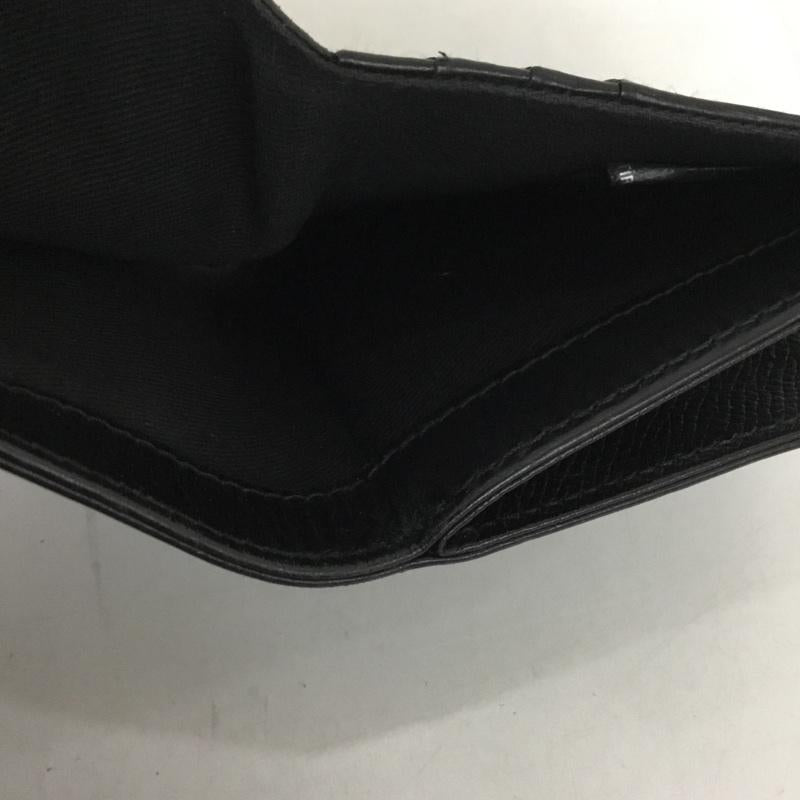 メゾン マルジェラ Maison Margiela 財布 二つ折り レザー 無地 黒 / ブラック /  メンズ USED 古着 中古 10128245