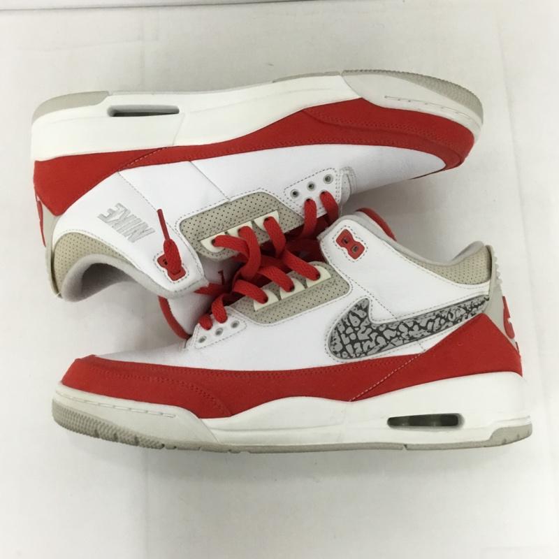ナイキ NIKE スニーカー スニーカー CJ0939 100 AIR JORDAN 3 RETRO TH SP 29cm 箱有 29.0cm ロゴ、文字 白 / ホワイト / X 赤 / レッド / X 灰 / グレー /  メンズ USED 古着 中古 10128272