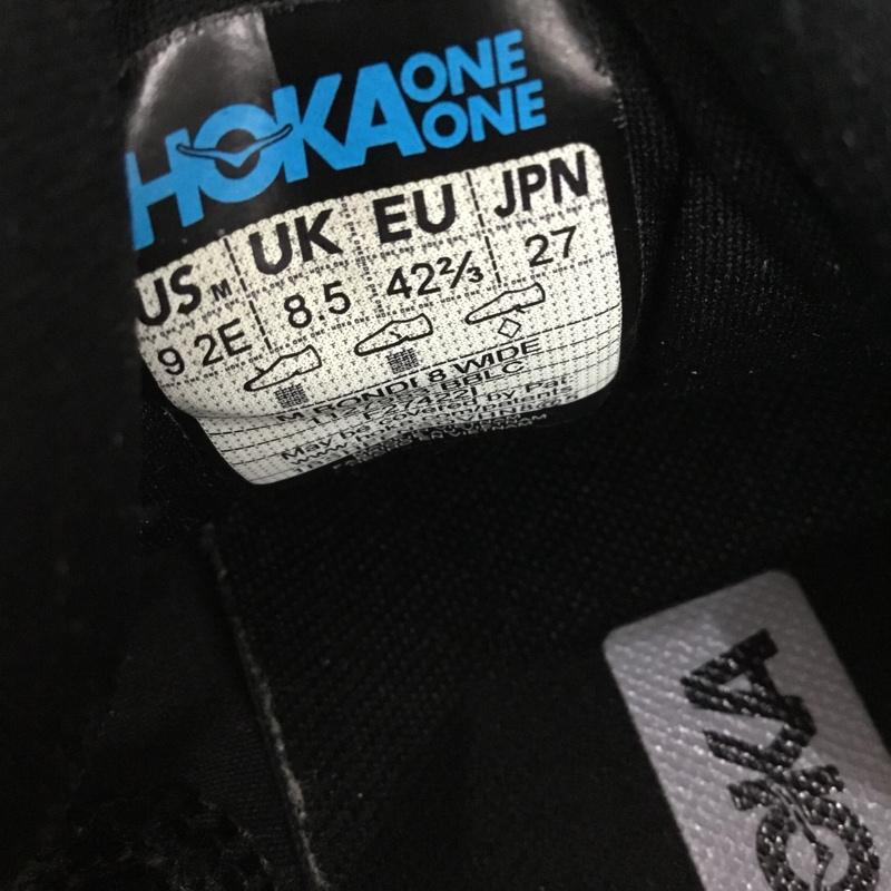 ホカオネオネ HOKA ONEONE スニーカー スニーカー 1127953 BONDI 8 WIDE 27cm 箱有 27.0cm ロゴ、文字 黒 / ブラック /  メンズ USED 古着 中古 10128273