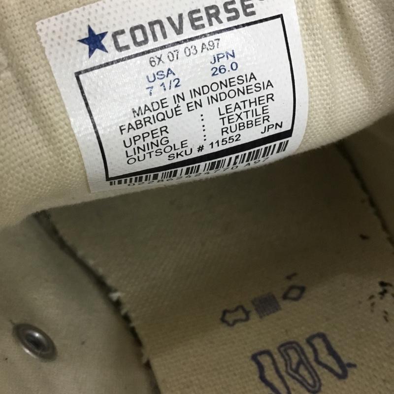 コンバース CONVERSE スニーカー スニーカー 11552 ALL STAR OX レザー 26cm 26.0cm ロゴ、文字 白 / ホワイト /  メンズ USED 古着 中古 10128274