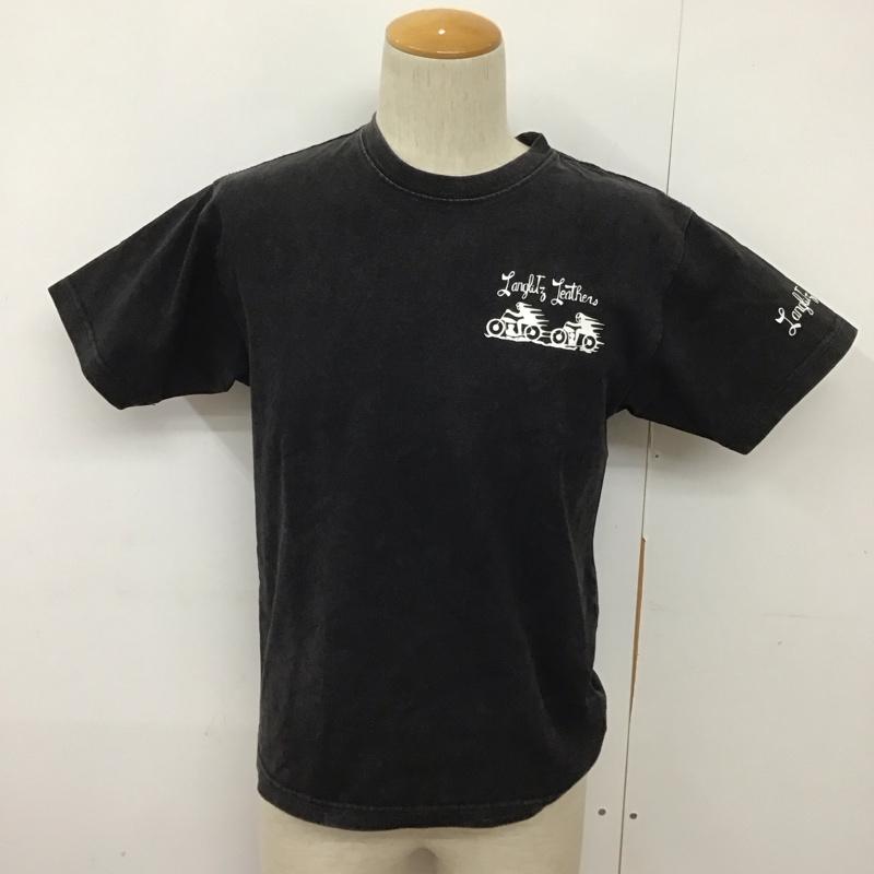 ラングリッツレザーズ Langlitz Leathers Tシャツ 半袖 M ロゴ、文字 X プリント 黒 / ブラック /  メンズ USED 古着 中古 10128275