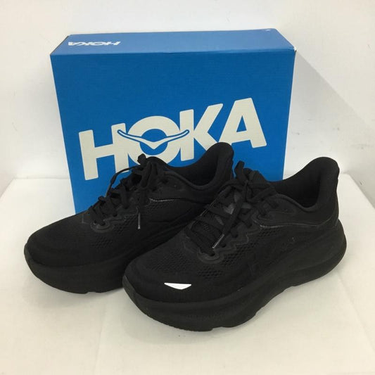 ホカオネオネ HOKA ONEONE スニーカー スニーカー 1162013 BONDI 9 WIDE 27cm 箱有 27.0cm ロゴ、文字 黒 / ブラック /  メンズ USED 古着 中古 10128278