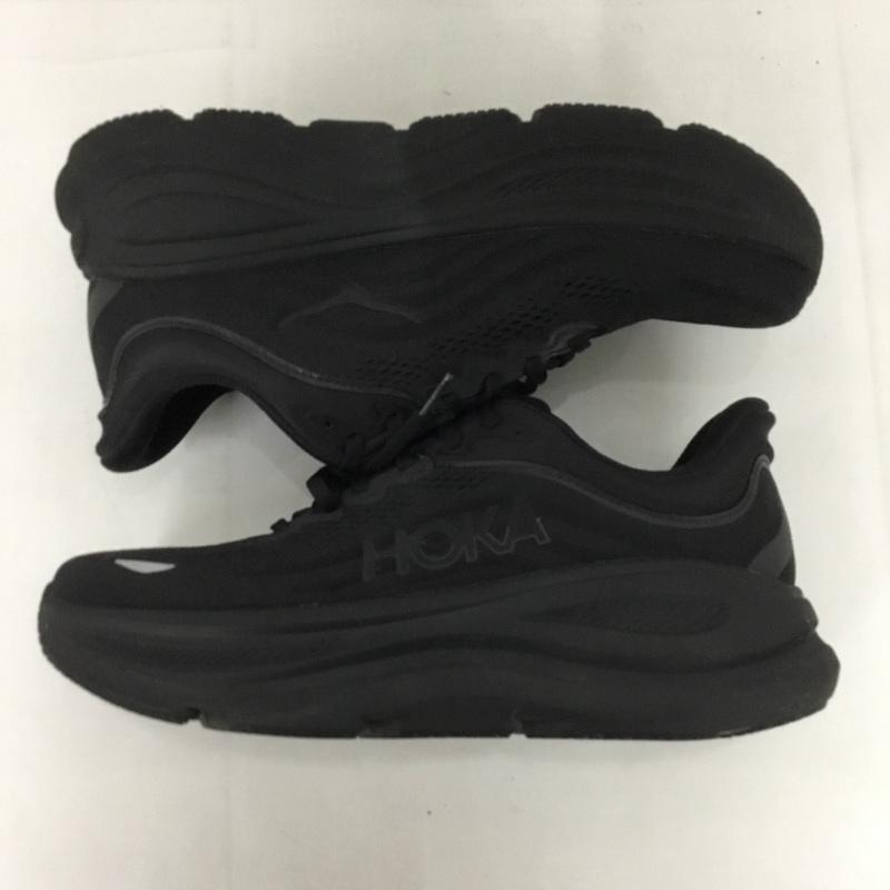 ホカオネオネ HOKA ONEONE スニーカー スニーカー 1162013 BONDI 9 WIDE 27cm 箱有 27.0cm ロゴ、文字 黒 / ブラック /  メンズ USED 古着 中古 10128278