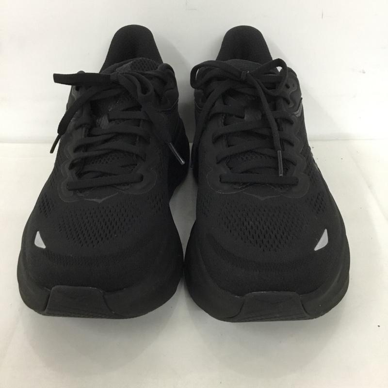 ホカオネオネ HOKA ONEONE スニーカー スニーカー 1162013 BONDI 9 WIDE 27cm 箱有 27.0cm ロゴ、文字 黒 / ブラック /  メンズ USED 古着 中古 10128278