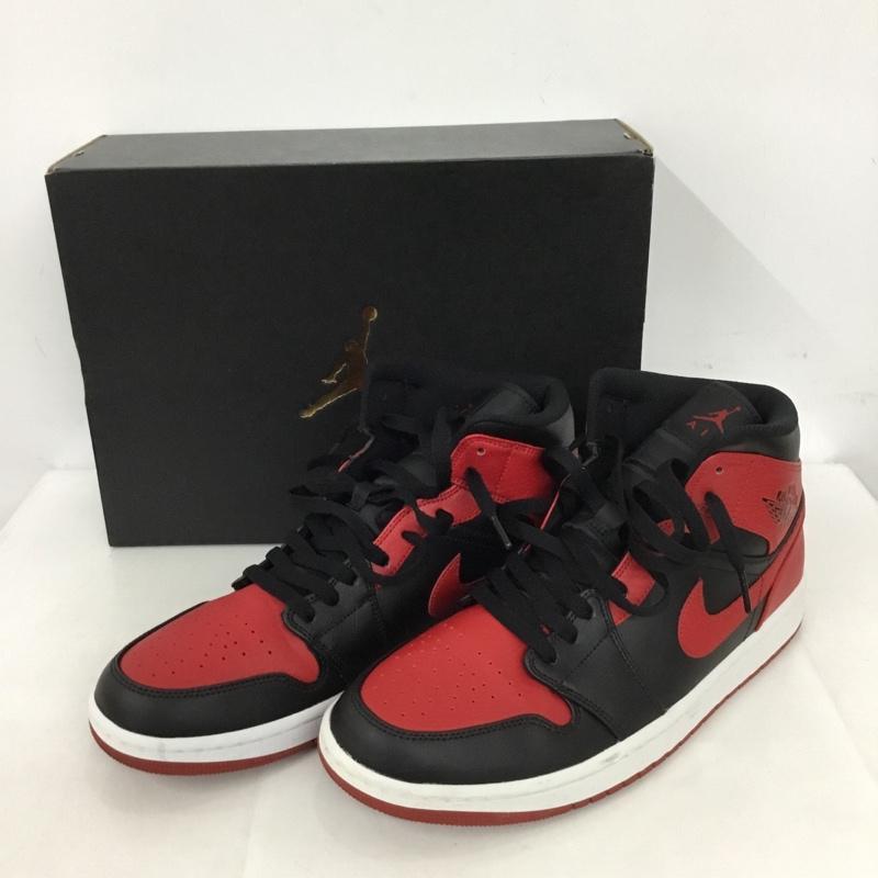 ナイキ NIKE スニーカー スニーカー 554724 074 AIR JORDAN 1 MID 29cm 箱有 29.0cm ロゴ、文字 黒 / ブラック / X 赤 / レッド /  メンズ USED 古着 中古 10128282