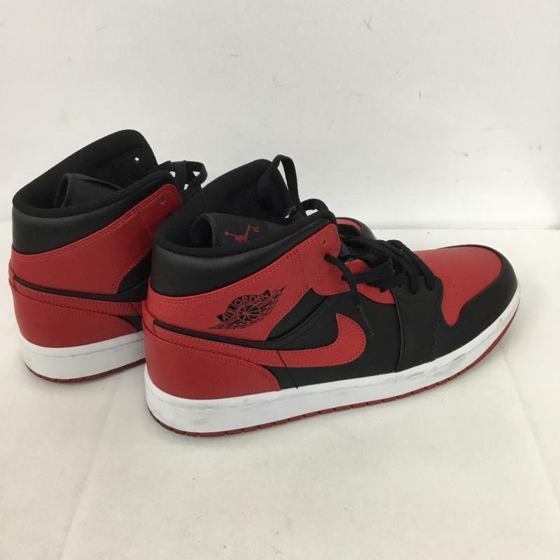 ナイキ NIKE スニーカー スニーカー 554724 074 AIR JORDAN 1 MID 29cm 箱有 29.0cm ロゴ、文字 黒 / ブラック / X 赤 / レッド /  メンズ USED 古着 中古 10128282