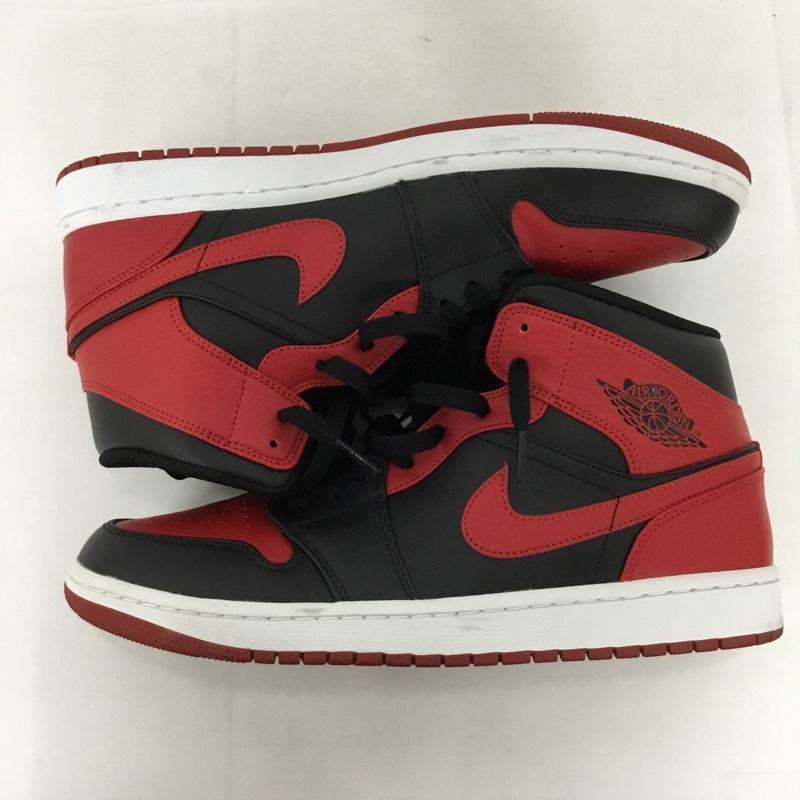 ナイキ NIKE スニーカー スニーカー 554724 074 AIR JORDAN 1 MID 29cm 箱有 29.0cm ロゴ、文字 黒 / ブラック / X 赤 / レッド /  メンズ USED 古着 中古 10128282