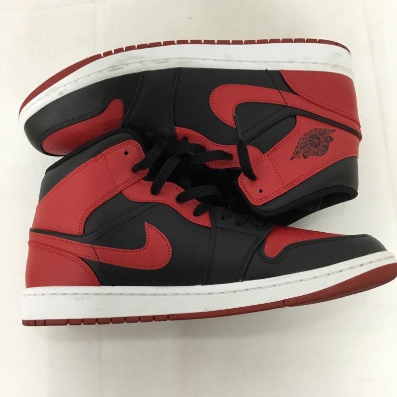 ナイキ NIKE スニーカー スニーカー 554724 074 AIR JORDAN 1 MID 29cm 箱有 29.0cm ロゴ、文字 黒 / ブラック / X 赤 / レッド /  メンズ USED 古着 中古 10128282