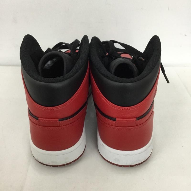 ナイキ NIKE スニーカー スニーカー 554724 074 AIR JORDAN 1 MID 29cm 箱有 29.0cm ロゴ、文字 黒 / ブラック / X 赤 / レッド /  メンズ USED 古着 中古 10128282
