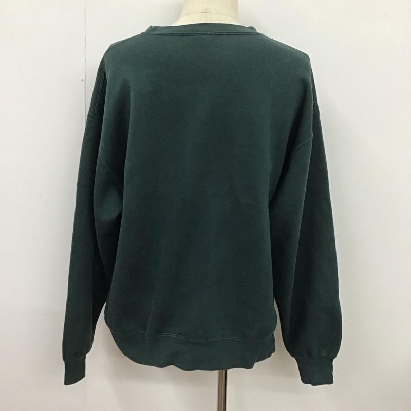 ベンデイビス BEN DAVIS トレーナー 長袖 L ロゴ、文字 X 刺繍 緑 / グリーン /  メンズ USED 古着 中古 10128283