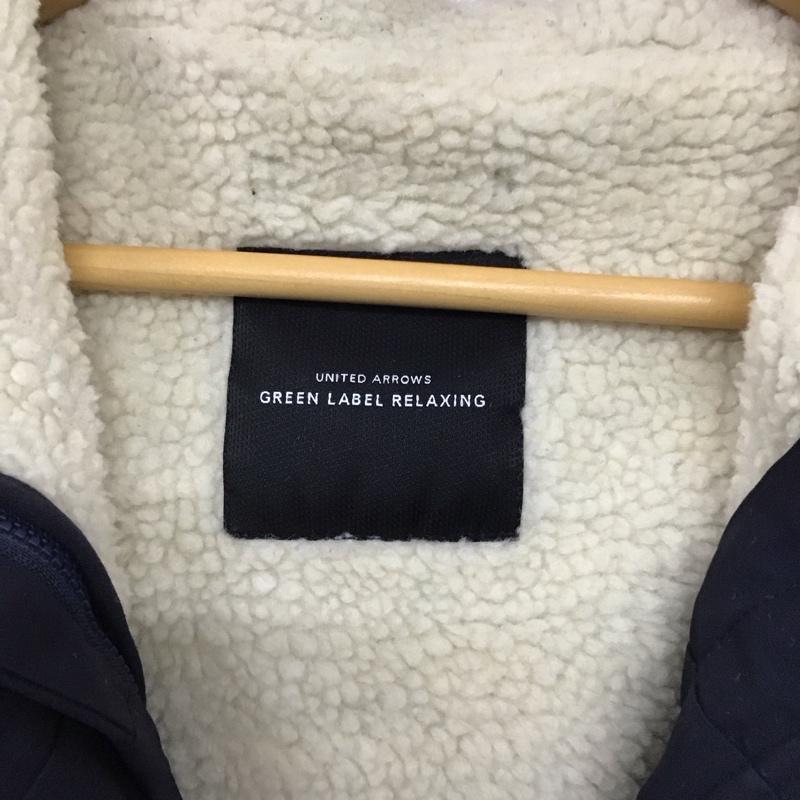 ユナイテッドアローズグリーンレーベルリラクシング UNITED ARROWS green label relaxing ジャケット、上着 ジャンパー、ブルゾン 3225-699-2793 グログランボアマウンテンパーカ L 無地 紺 / ネイビー /  メンズ USED 古着 中古 10128286