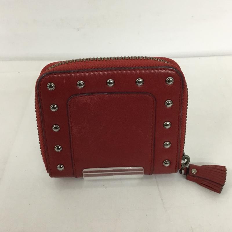 アニヤハインドマーチ ANYA HINDMARCH 財布 二つ折り 202151041-78 リボン スタッズ 箱有 ワンポイント 赤 / レッド /  レディース USED 古着 中古 10128298