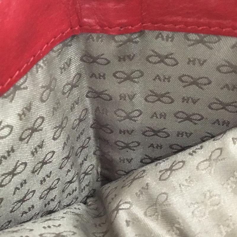 アニヤハインドマーチ ANYA HINDMARCH 財布 二つ折り 202151041-78 リボン スタッズ 箱有 ワンポイント 赤 / レッド /  レディース USED 古着 中古 10128298