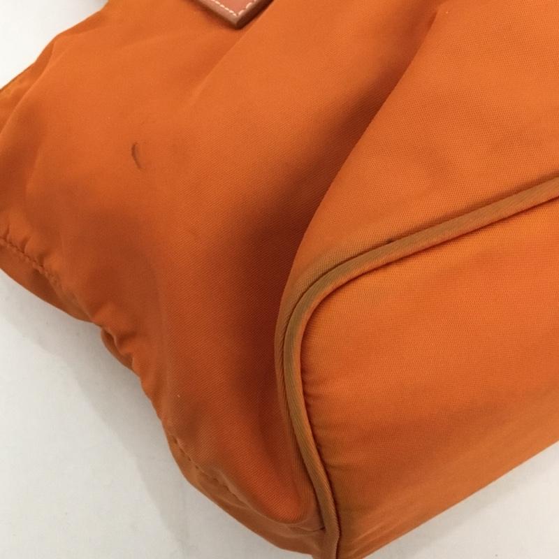 プラダ PRADA ハンドバッグ ハンドバッグ ロゴ、文字 橙 / オレンジ /  レディース USED 古着 中古 10128301