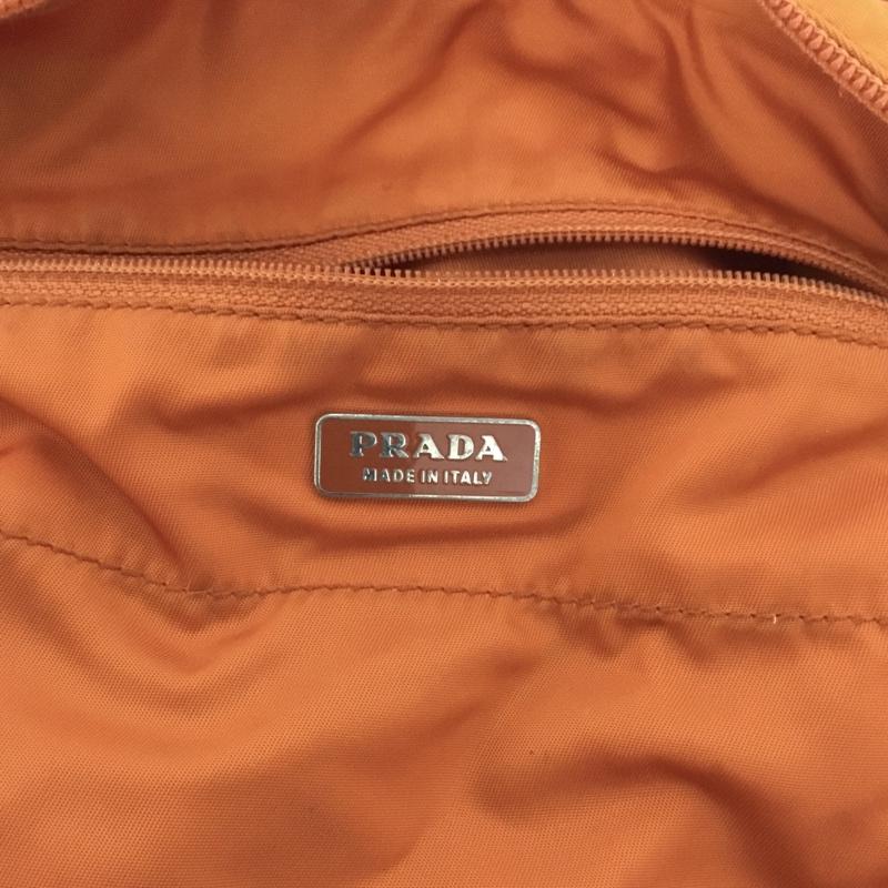 プラダ PRADA ハンドバッグ ハンドバッグ ロゴ、文字 橙 / オレンジ /  レディース USED 古着 中古 10128301