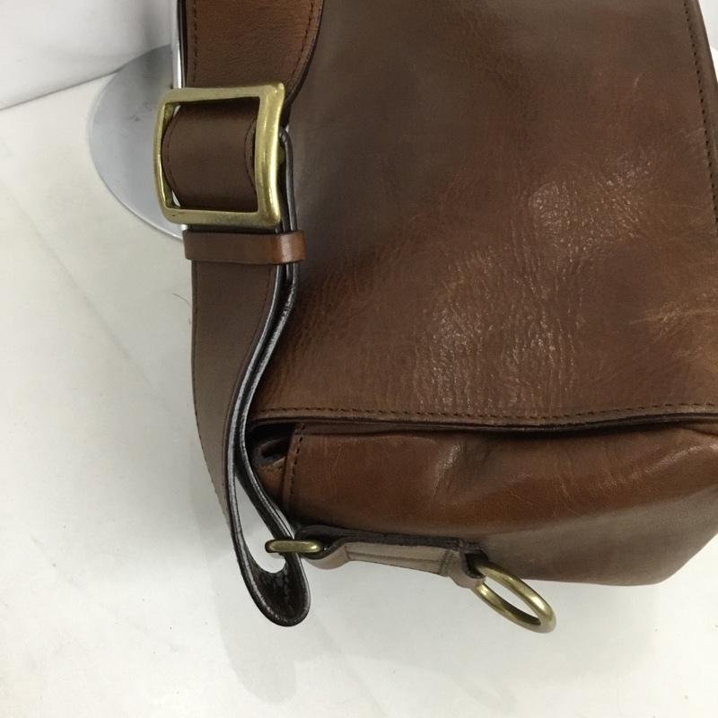 ツチヤカバン 土屋鞄 ショルダーバッグ ショルダーバッグ レザー 無地 茶 / ブラウン /  メンズ USED 古着 中古 10128306