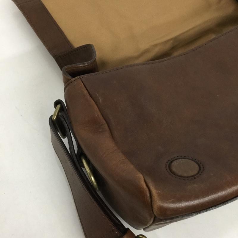ツチヤカバン 土屋鞄 ショルダーバッグ ショルダーバッグ レザー 無地 茶 / ブラウン /  メンズ USED 古着 中古 10128306