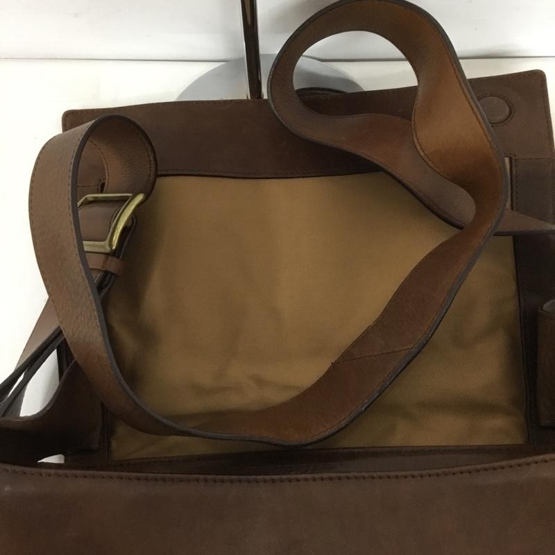 ツチヤカバン 土屋鞄 ショルダーバッグ ショルダーバッグ レザー 無地 茶 / ブラウン /  メンズ USED 古着 中古 10128306