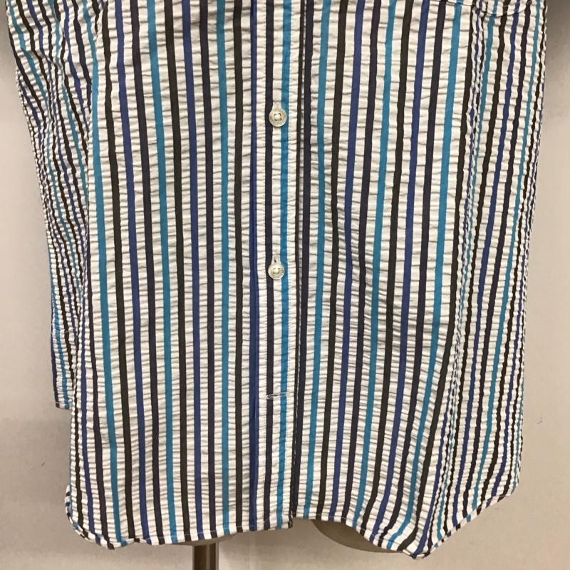 ランズエンド LAND S END シャツ、ブラウス 半袖 L ストライプ マルチカラー / マルチカラー /  メンズ USED 古着 中古 10128320