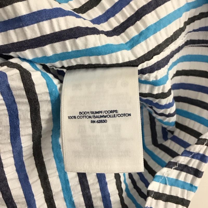 ランズエンド LAND S END シャツ、ブラウス 半袖 L ストライプ マルチカラー / マルチカラー /  メンズ USED 古着 中古 10128320