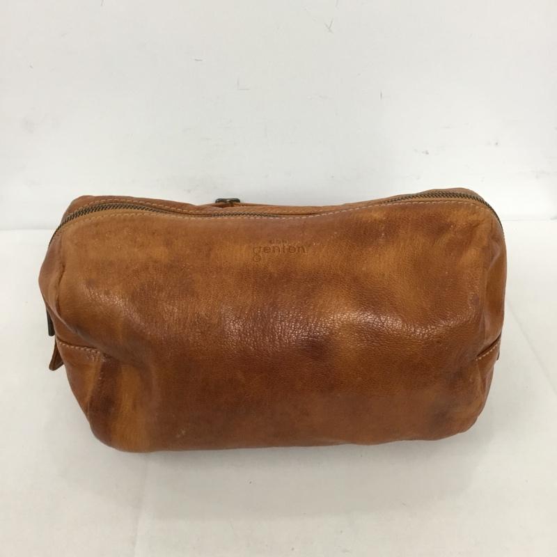 ゲンテン genten ウエストバッグ ウエストバッグ レザー ボディバッグ ロゴ、文字 茶 / ブラウン /  メンズ USED 古着 中古 10128325