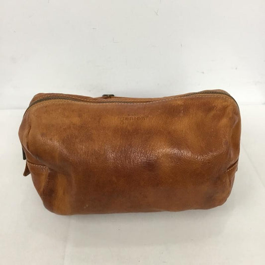 ゲンテン genten ウエストバッグ ウエストバッグ レザー ボディバッグ ロゴ、文字 茶 / ブラウン /  メンズ USED 古着 中古 10128325