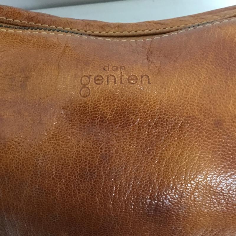 ゲンテン genten ウエストバッグ ウエストバッグ レザー ボディバッグ ロゴ、文字 茶 / ブラウン /  メンズ USED 古着 中古 10128325