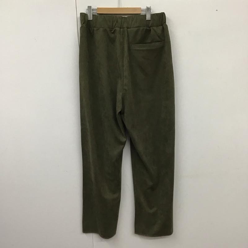 ニコアンド niko and... パンツ スラックス フェイクスエードイージーPT L 無地 カーキ / カーキ /  メンズ USED 古着 中古 10128330
