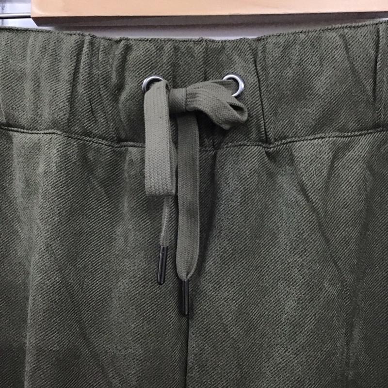 ニコアンド niko and... パンツ スラックス フェイクスエードイージーPT L 無地 カーキ / カーキ /  メンズ USED 古着 中古 10128330