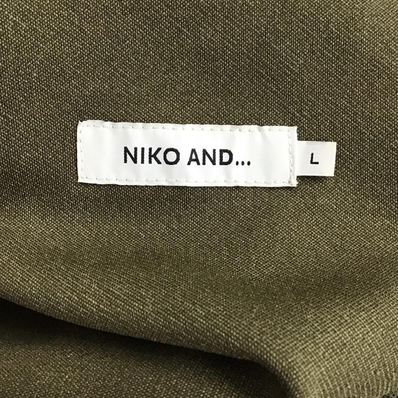 ニコアンド niko and... パンツ スラックス フェイクスエードイージーPT L 無地 カーキ / カーキ /  メンズ USED 古着 中古 10128330